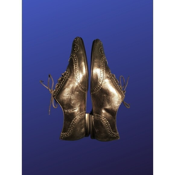 ENZO ANGIOLINI “Eapawl” Wingtip-Style Oxfords, PEWTER METALLIC, Size 10M, NWOB - Picture 5 of 7